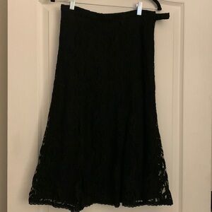 Coldwater Creek Black Lace Skirt - Size Petite Small